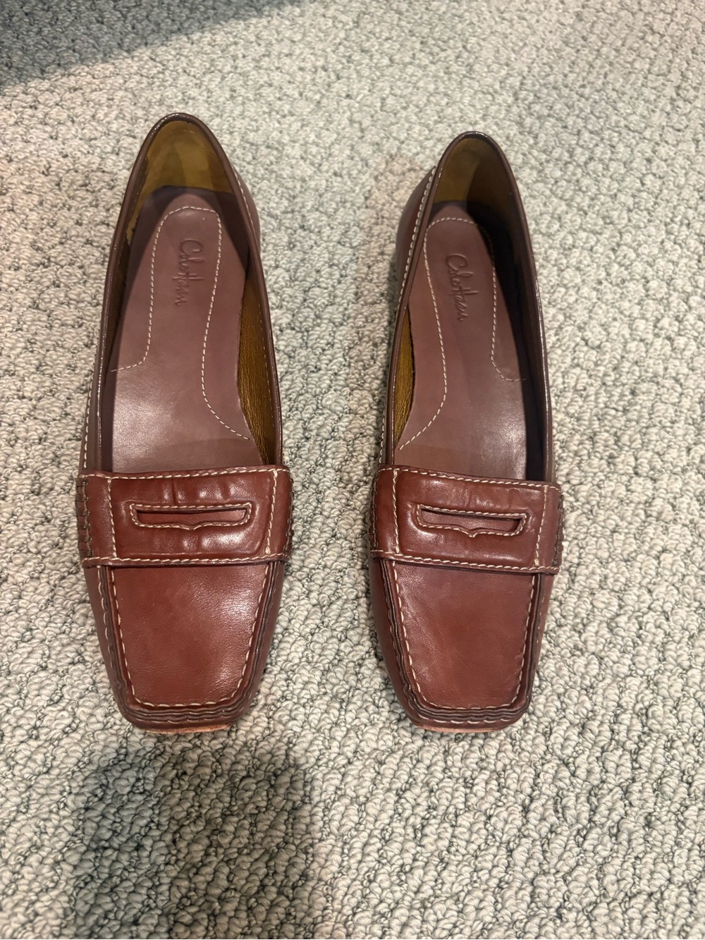 Cole Haan Chestnut Brown Leather Penny Loafers